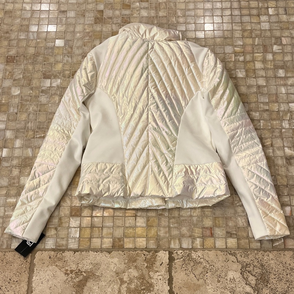 Blanc Noir Holographic Motor Panel Puffer Jacket -NWT - Picture 11 of 12